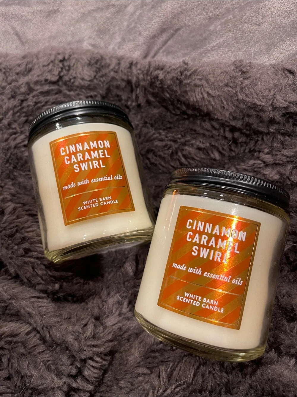 2 new discontinued bath and body works cinnamon caramel swirl single wicks